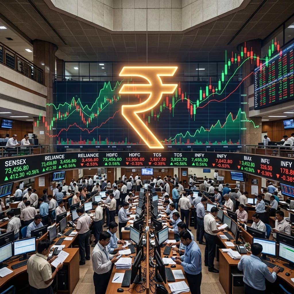 अमेरिकी महंगाई में नरमी से Sensex 553 अंक उछला, RBI का बैंक बोर्ड गवर्नेंस सुधार प्रस्ताव, और रुपया 96.20 के करीब